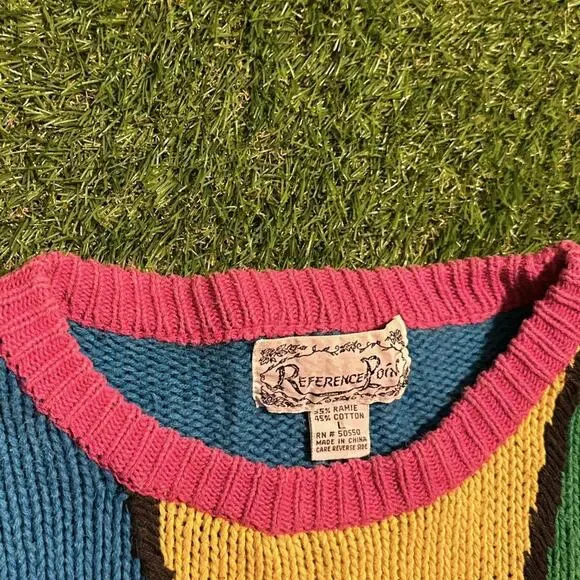 Vintage Color Block Sweater by Reference Point - Picture 4 of 5